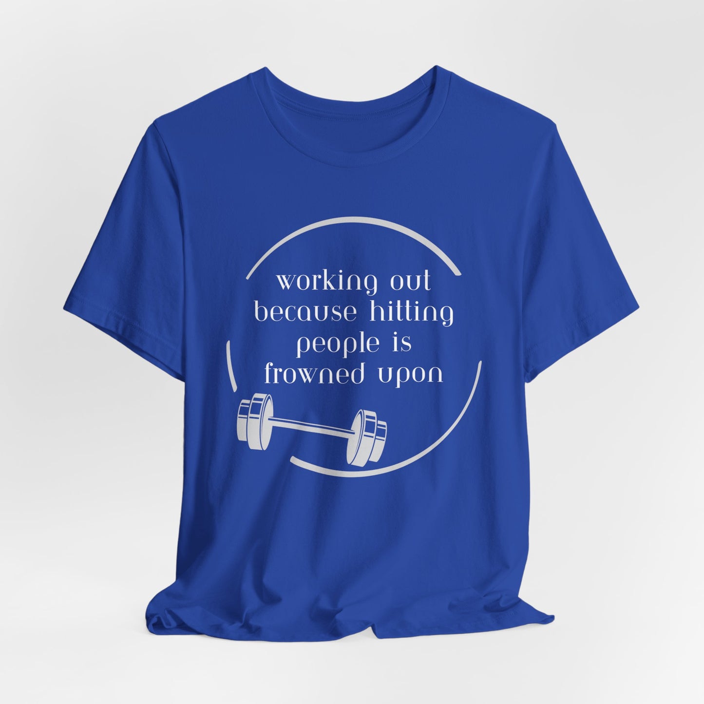 Working out; hitting people