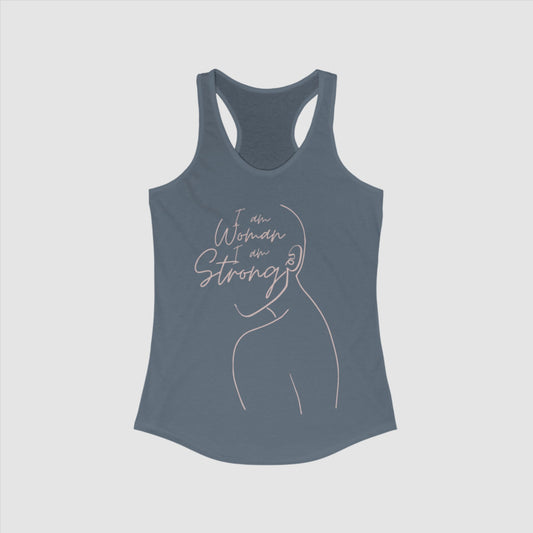 I am Woman I am Strong Racerback Tank