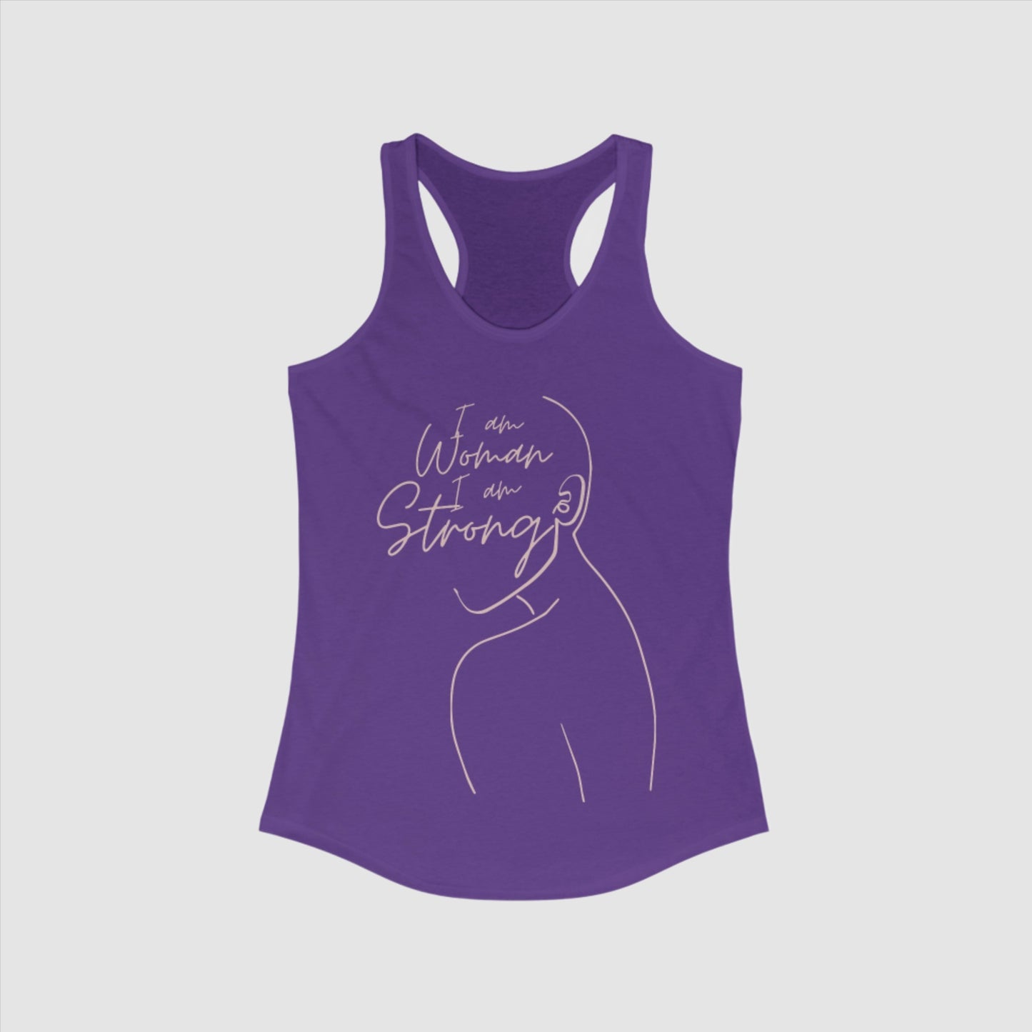 I am Woman I am Strong Racerback Tank