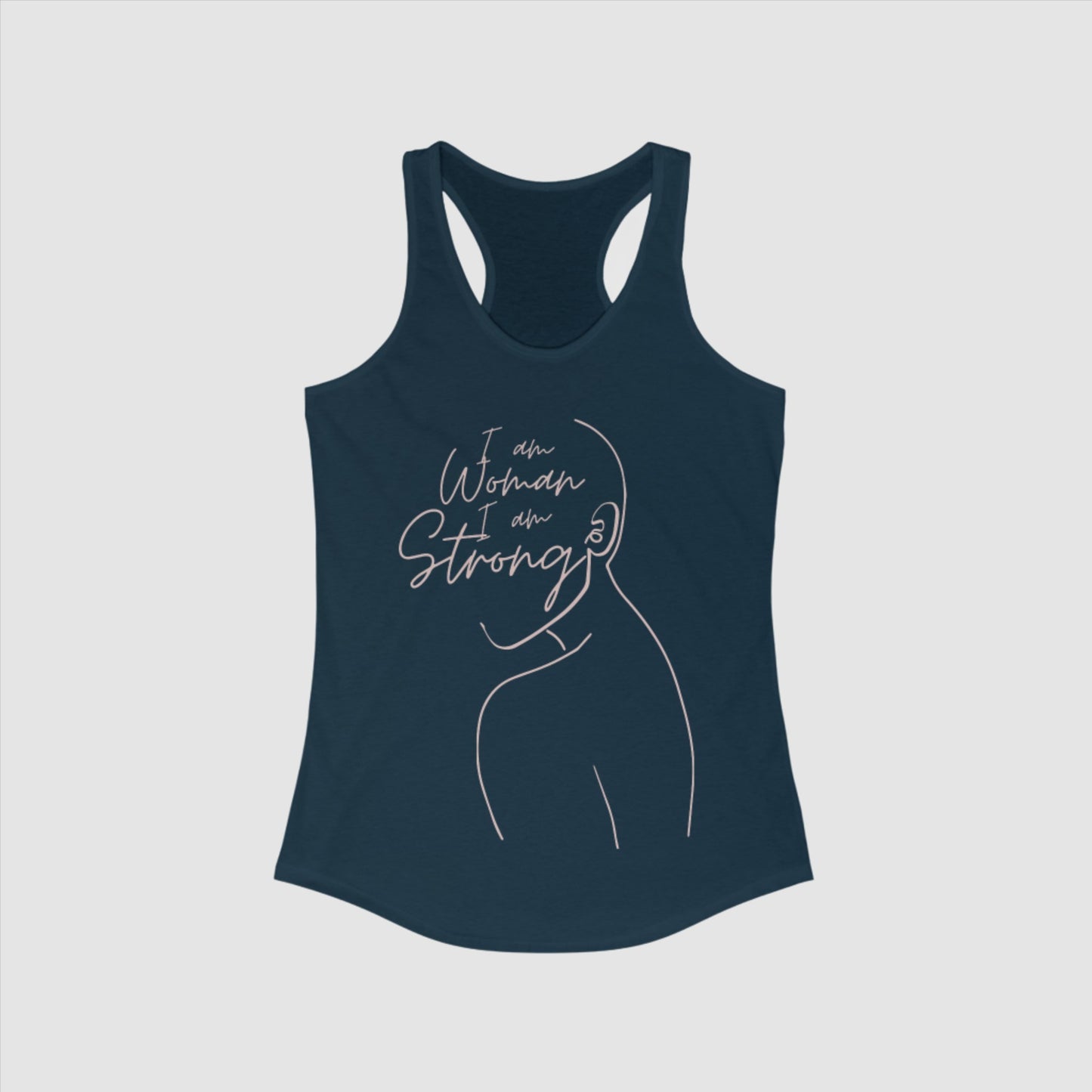 I am Woman I am Strong Racerback Tank