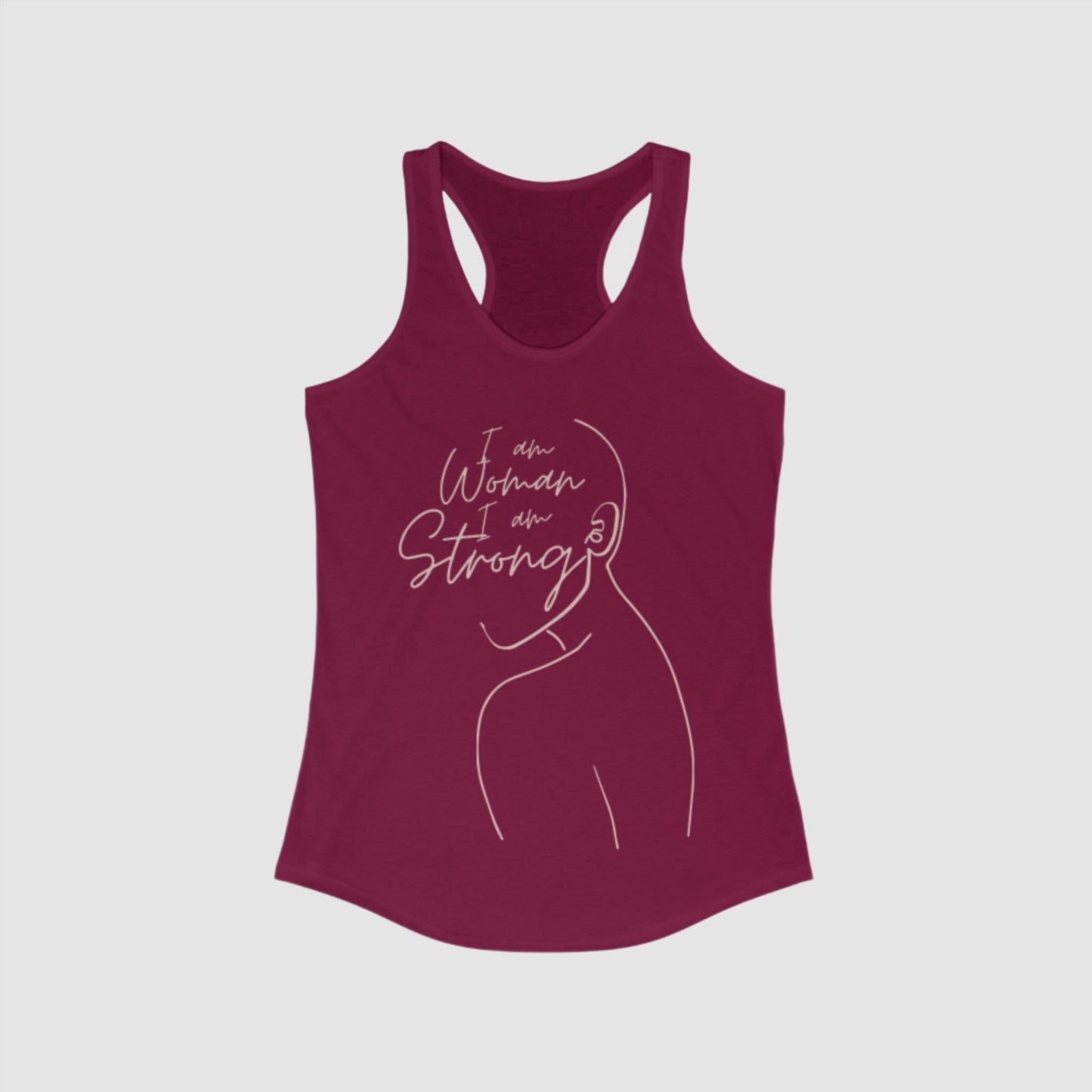 I am Woman I am Strong Racerback Tank